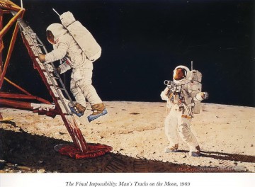 最後の不可能性 人類が月面に残した跡 ノーマン・ロックウェル Oil Paintings